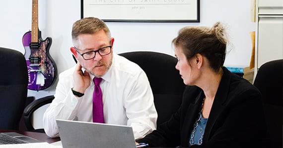 Attorneys Joseph Lanter and Lisa Dormann
